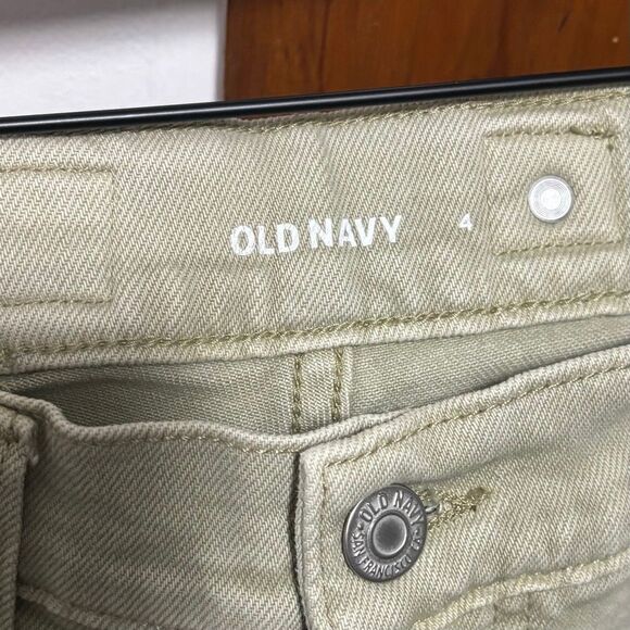 Old Navy Curvy Sky-Hi Straight Tan Carpenter Jeans size 4 - Picture 4 of 6